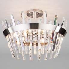 Светильник на штанге tk lighting steccato 10111-5 сатин-никель-прозрачный хрусталь strotskis